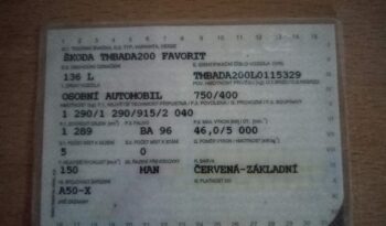 1989  Hatchback Škoda Favorit full