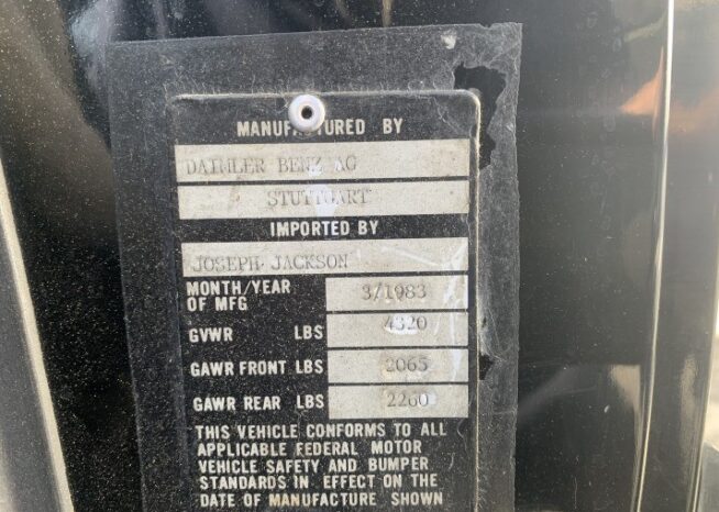 1983  Kabriolet Mercedes-Benz SL500 full